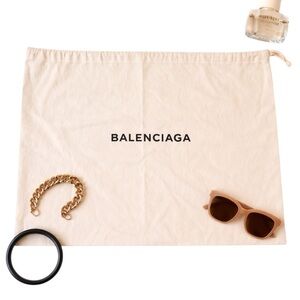 Balenciaga White Cotton Dust Bag Large Authentic Designer Storage Pouch in EUC